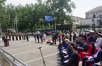 上合组织总部新成员国印度和巴基斯坦升旗仪式 上合组织总部新成员国印度和巴基斯坦升旗仪式