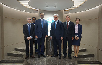 上海合作组织秘书长阿利莫夫会见巴基斯坦伊斯兰共和国内务部长阿桑•伊克巴尔 上海合作组织秘书长阿利莫夫会见巴基斯坦伊斯兰共和国内务部长阿桑•伊克巴尔