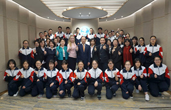 北京55中学生参观秘书处 北京55中学生参观秘书处