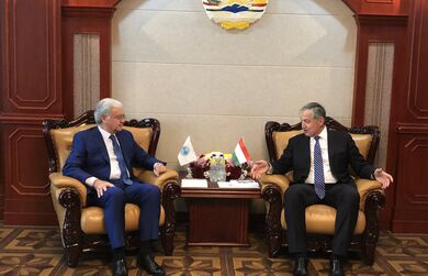 Встреча Генерального секретаря ШОС Р.Алимова с Министром иностранных дел Таджикистана Сироджидином Мухридином
