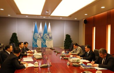 Встреча Генерального секретаря ШОС с Председателем Организации по развитию и кооперации глобального энергетического объединения 