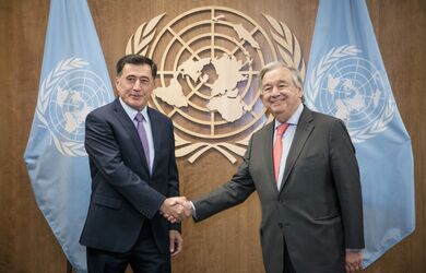 Генеральный секретарь ШОС Владимир Норов поздравил Генерального секретаря ООН Антониу Гутерриша  с Днем ООН  