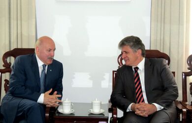 Встреча Генарального секретаря ШОС с Руководителем РЦПДЦА М.Енча