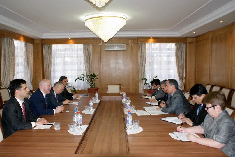 Встреча Генерального секретаря ШОС с Министром экономического развития и торговли Республики Таджикистан