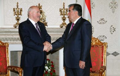 Встреча генерального секретаря ШОС с Президентом Таджикистана