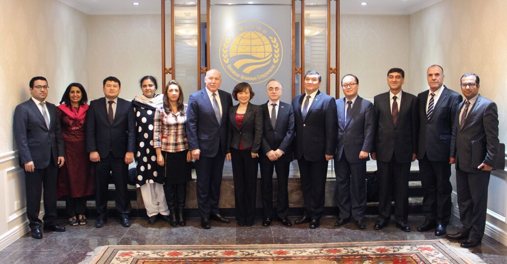 Встреча Генерального секретаря ШОС и постоянных представителей государств-членов при Секретариате ШОС с Чрезвычайным и Полномочным Послом Исламской Республики Пакистан в КНР господином Масудом Халид