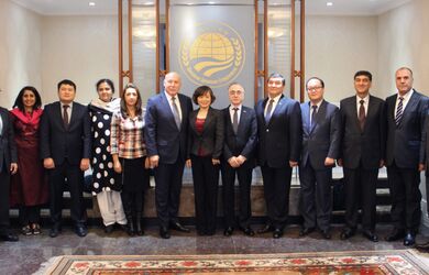 Встреча Генерального секретаря ШОС и постоянных представителей государств-членов при Секретариате ШОС с Чрезвычайным и Полномочным Послом Исламской Республики Пакистан в КНР господином Масудом Халид