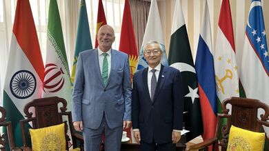  Встреча Генерального секретаря ШОС  с Послом Швейцарии в Китае