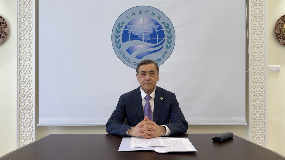 上海合作组织秘书长叶尔梅克巴耶夫向“上合组织2030:通往可持续发展之路”国际论坛发去视频致辞