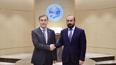 亚美尼亚外长米尔佐扬到访上海合作组织秘书处