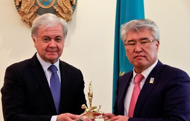 Встреча Генерального секретаря ШОС с Министром культуры и спорта Республики Казахстан