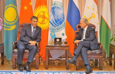 Встреча Генерального секретаря ШОС с Акимом г. Астаны
