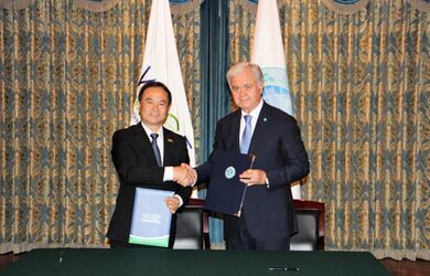 Подписание Рамочного контракта о сотрудничестве между Секретариатами Шанхайской организации сотрудничества и  Всемирной Федерации туристических городов (ВФТГ)