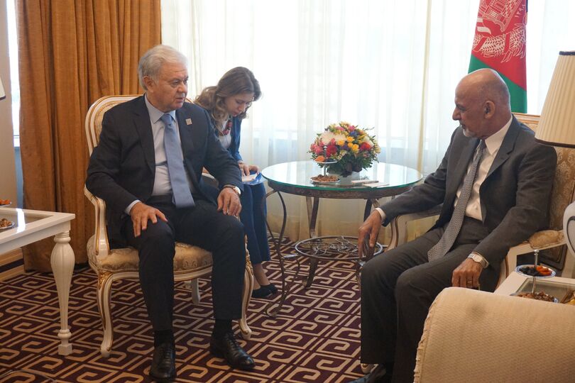 Встреча Генерального секретаря ШОС с президентом Исламской Республики Афганистан