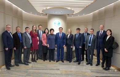 Встреча Генерального секретаря ШОС Владимира Норова с делегацией представителей общественных организаций и исследовательских центров стран Центральной Азии и СНГ